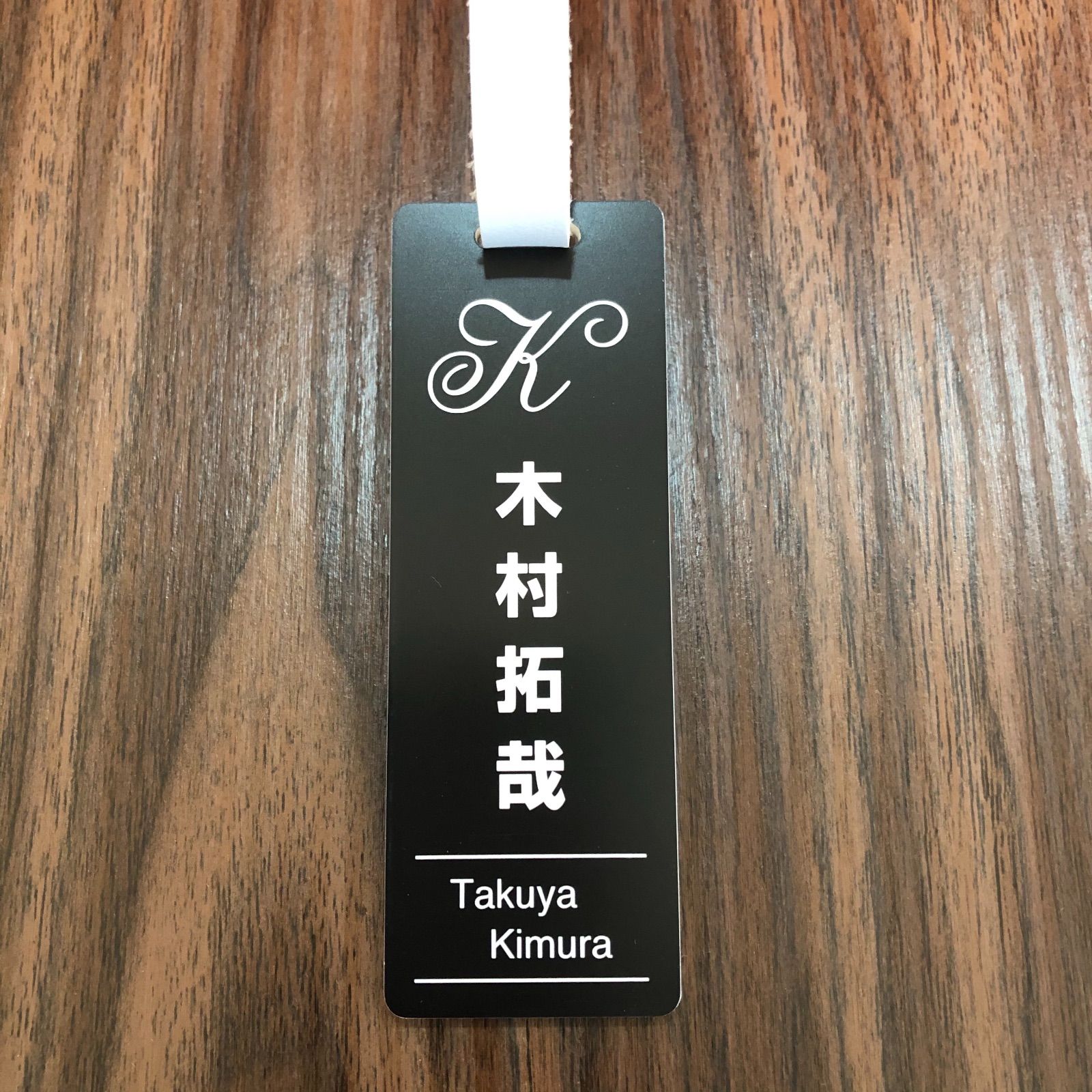 ネームタグ ゴルフ イニシャルタグ ネームプレート ◾︎ 白黒◾︎ 合皮