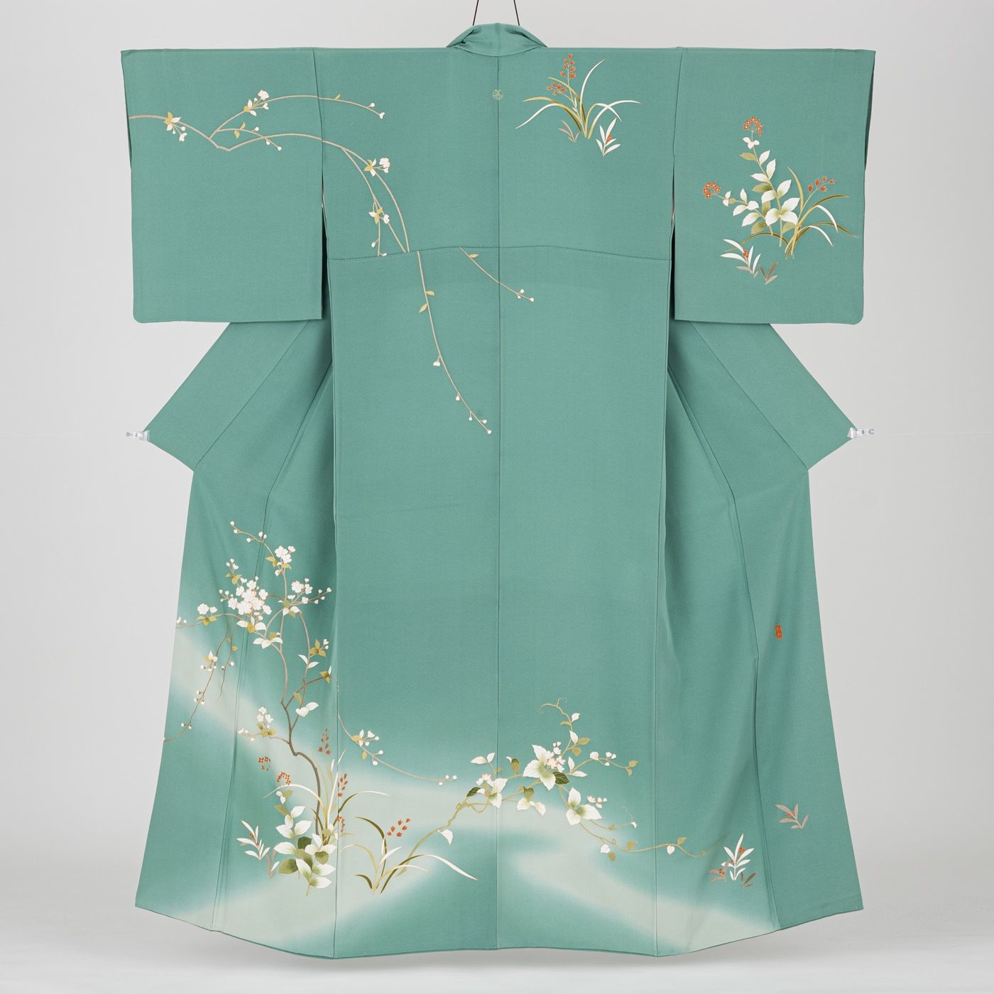  訪問着 一つ紋 興津香奈 枝花模様 裄長 訪問着 付け下げ 着物