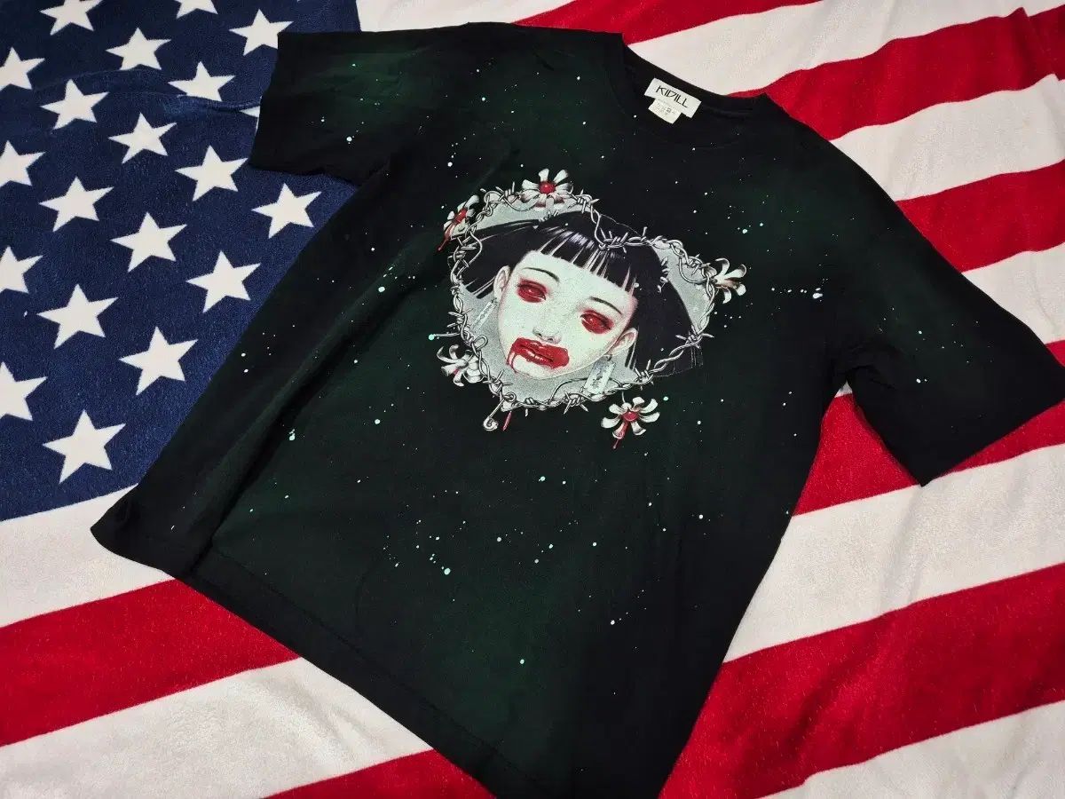KIDILL キーディル メンヘラ 半袖 Tシャツ ブラック