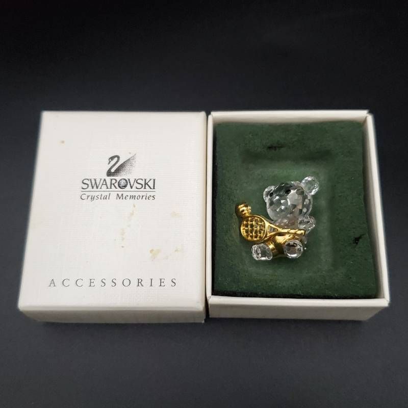 美品 SWAROVSKI Crystal Memories スワロフスキー ブローチ ベア 熊