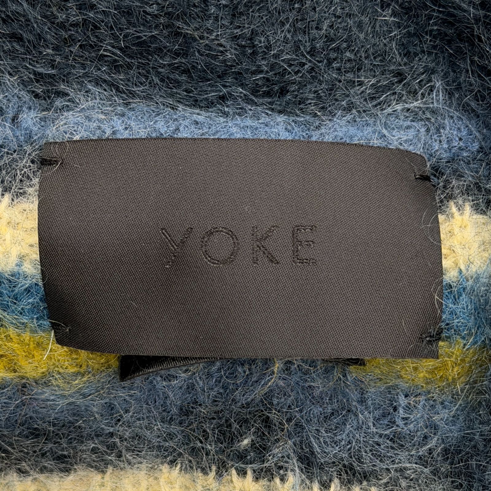 参考上代50600円 未使用 YOKE 24AW MOHAIR BORDER CARDIGAN モヘア