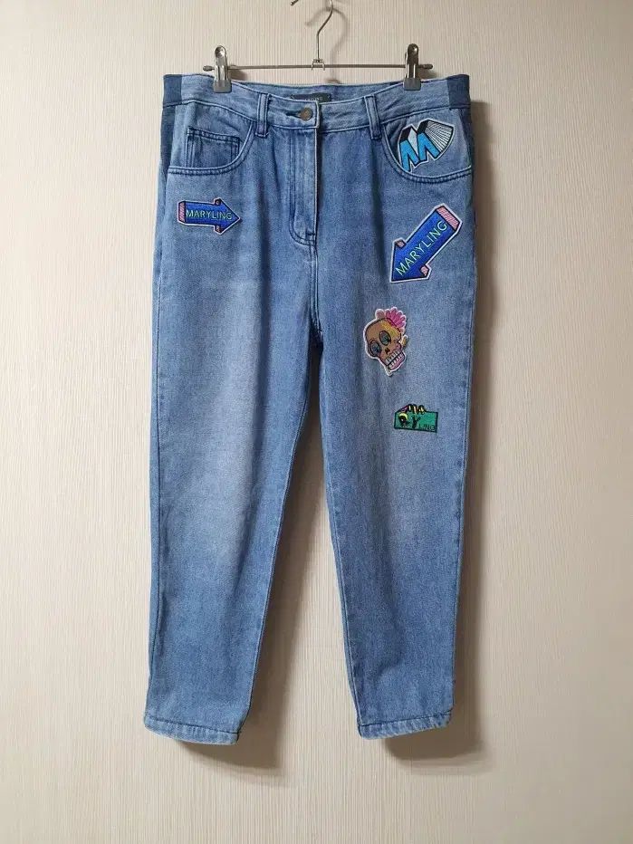 メリルリング パッチ デザインテープ バギー デニム パンツ サイズ40