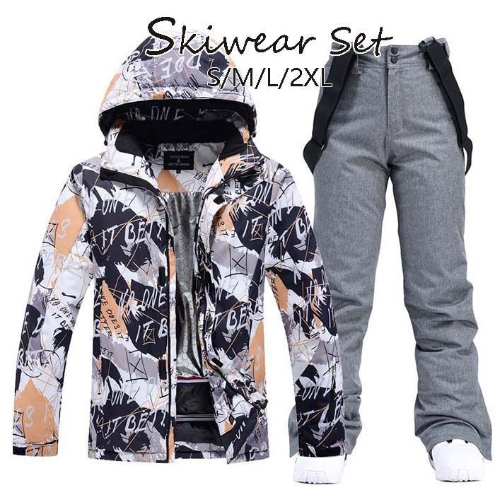 スキーウェア メンズ レディース 上下セット 大きいサイズ スノーボードウェア スノボウェア スノーウェア ジャケット パンツ 撥水 保温 防