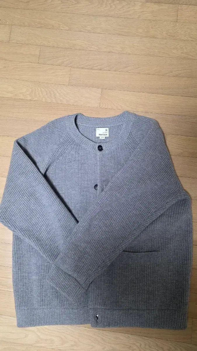 HORISUN ホーリーサン グレー カラー ニット カーディガン large₍ラージ