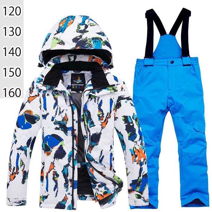 キッズ スキーウェア 女の子 男の子 ジャケット パンツ 上下セット 防寒 防水 子供 暖かい ノボウェア 大きいサイズ スノーボ