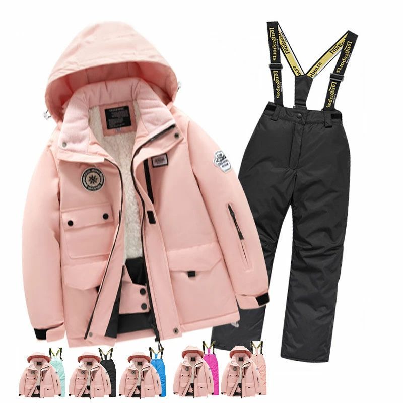 スノーボード ウェア子供 キッズ スキーウェア 女の子 ジャケット パンツ 上下セット 防寒 防水 暖かい 大きいサイ