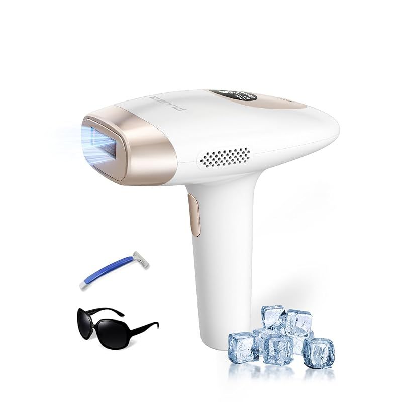 冷感機能搭載 美肌ケア対応 PLUZZ IPL光脱毛器 家庭用脱毛器 99万回フラッシュ 男女兼用 メンズ レディース 電気シェーバー 女性対応 1