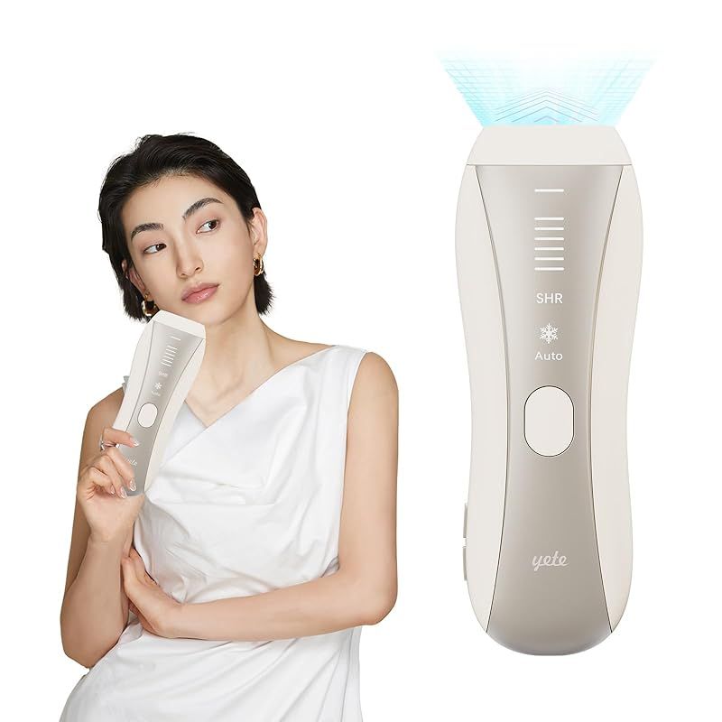 Yete エイティー 脱毛器 IPL 冷感無痛ケア SHR連続照射 スキンセンサー搭載 自動 手動方式 6段階レベル 無限照射回数 VIO対応 全身対応 レディー脱毛器 家庭用 男女兼用 PSE安全認証済み 日本語取扱説明書付き 0