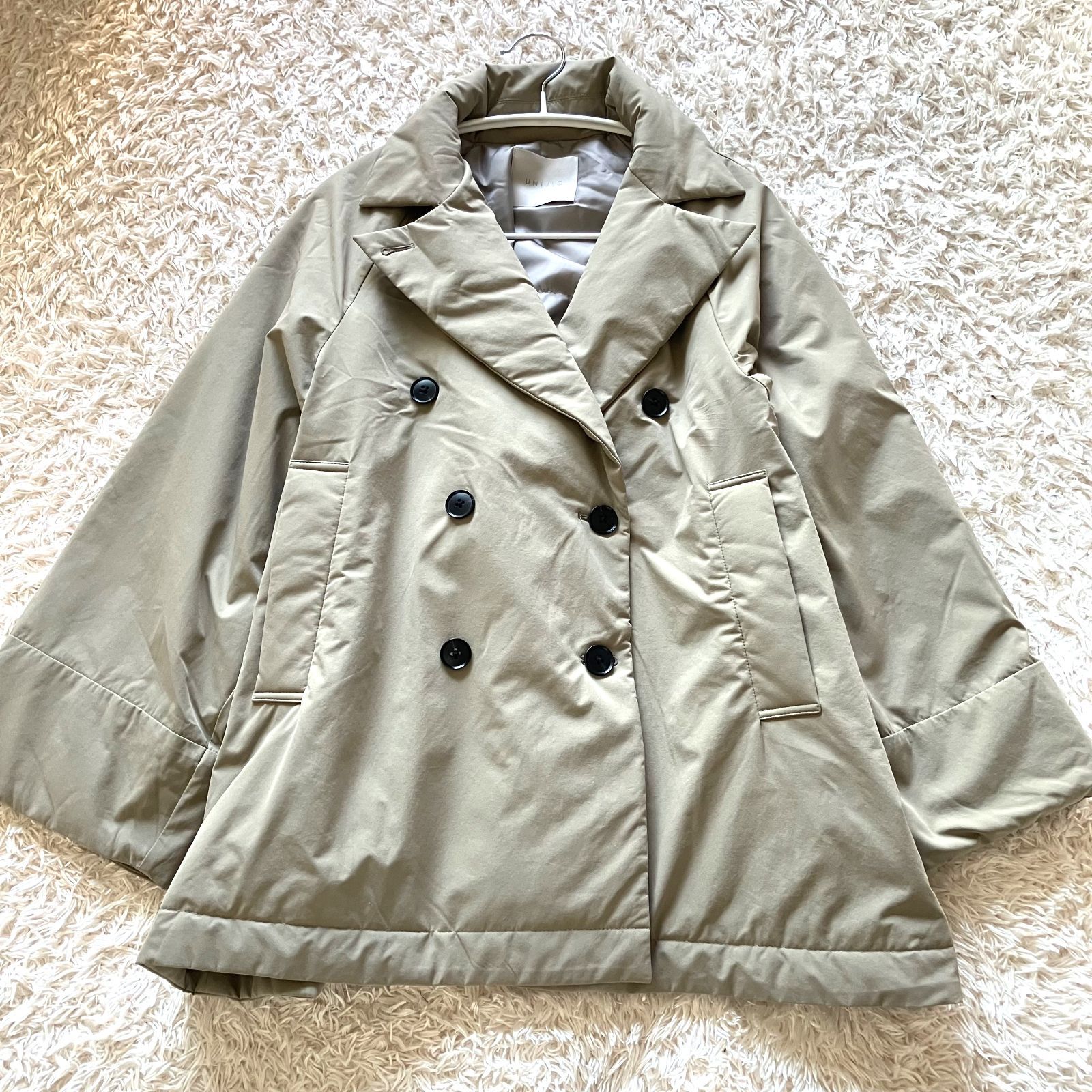 24AW アンフィーロ UNFILO 襟元3way FINE MOVE 中綿ライトコート S 