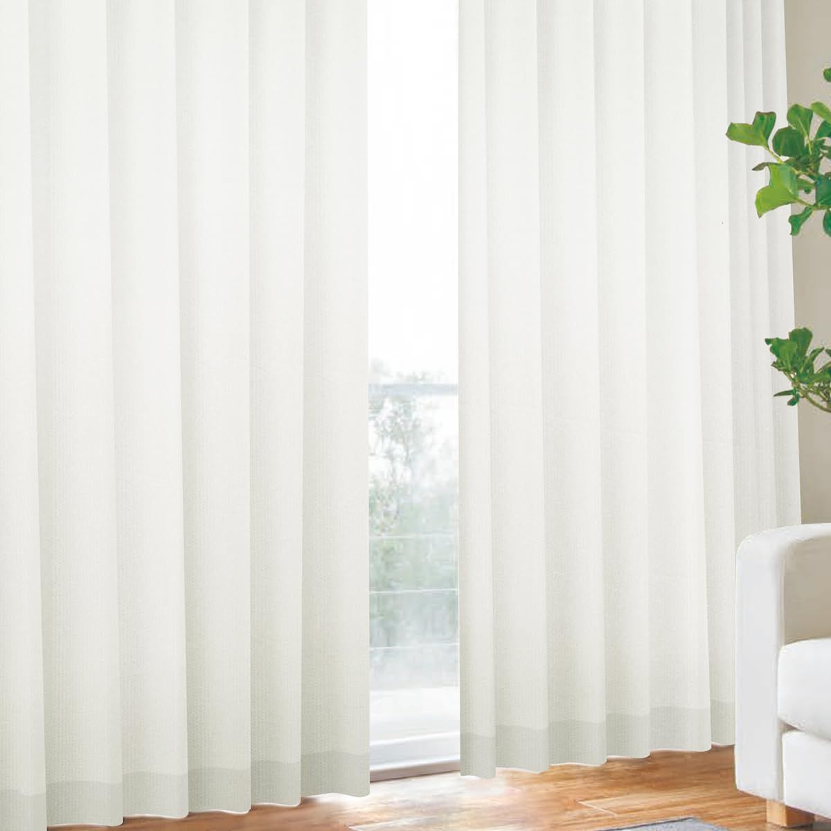 保冷 遮熱 UVカット率 99 3 断熱 昼夜目隠し 二枚仕立て 二重レースカーテン 色 ホワイト 節電対策に 困った時はこれ一枚 サイズ 100 213 cm 組 カーテンくれない Aフック