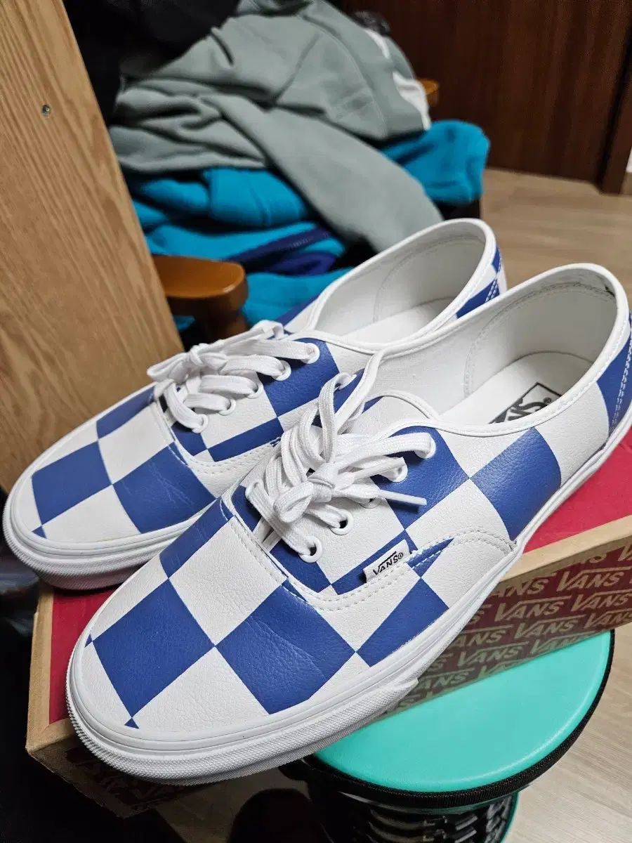 VANS アセンティック デニム 白 CHECK パータン スニーカー