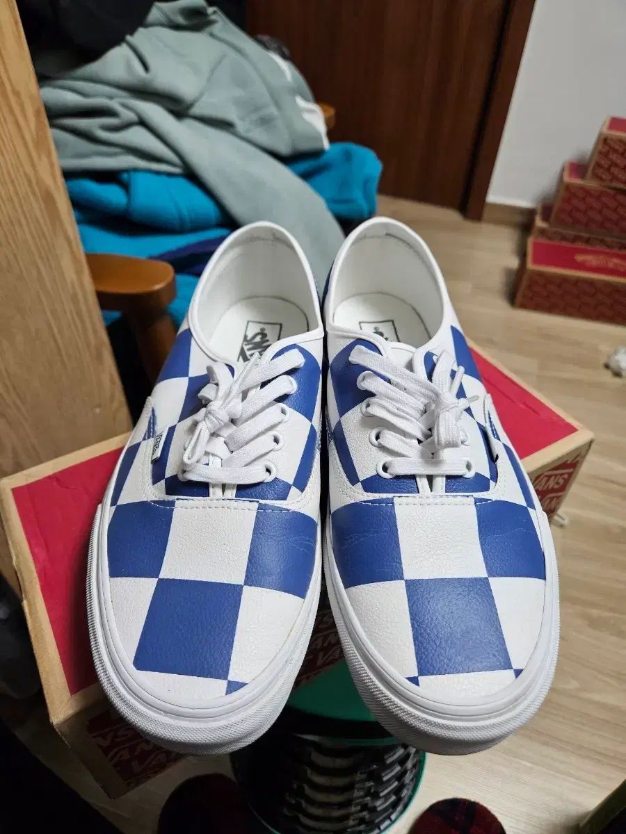 VANS アセンティック デニム 白 CHECK パータン スニーカー