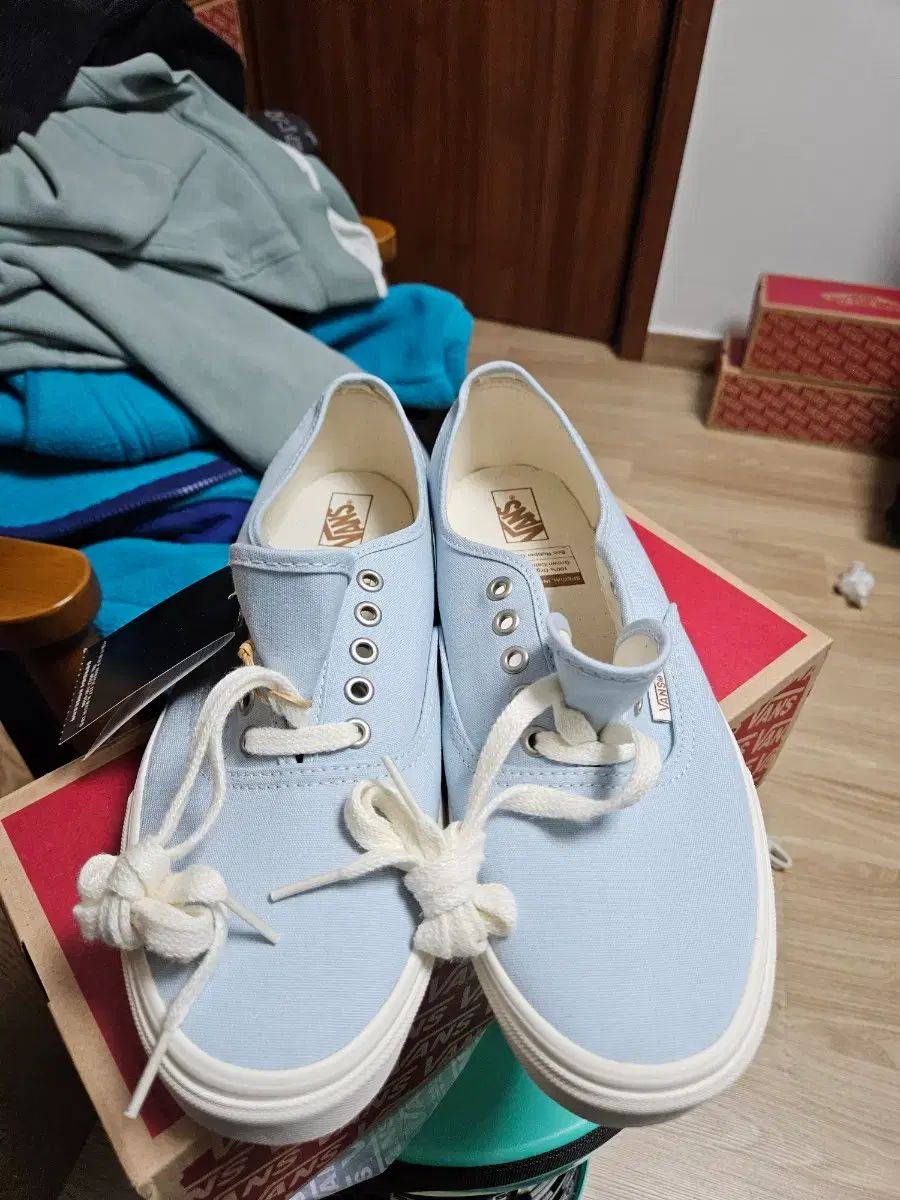 VANS アセンティック スカイブルー キャンバス スニーカー