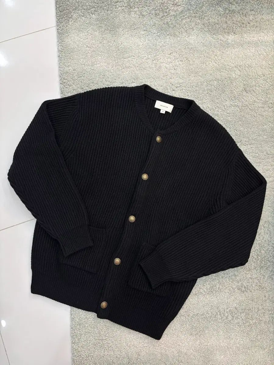 シャーター ウール ラウンドネック カーディガン M