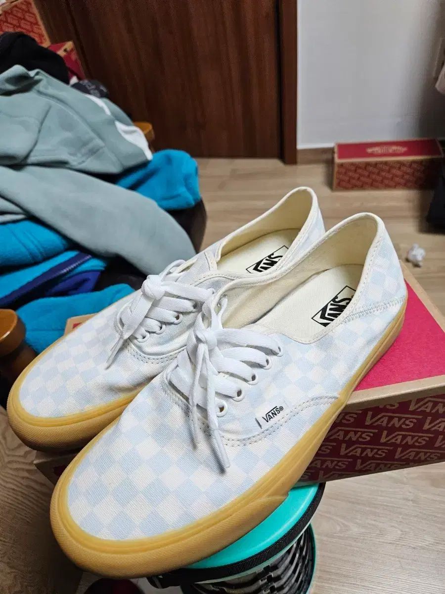 VANS アセンティック チェッカーボード スカイ ブルー ガムソール