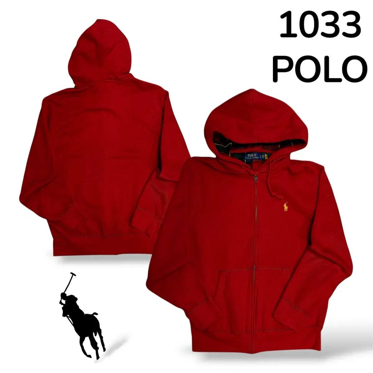 ポロ レッド フード ジップアップ S