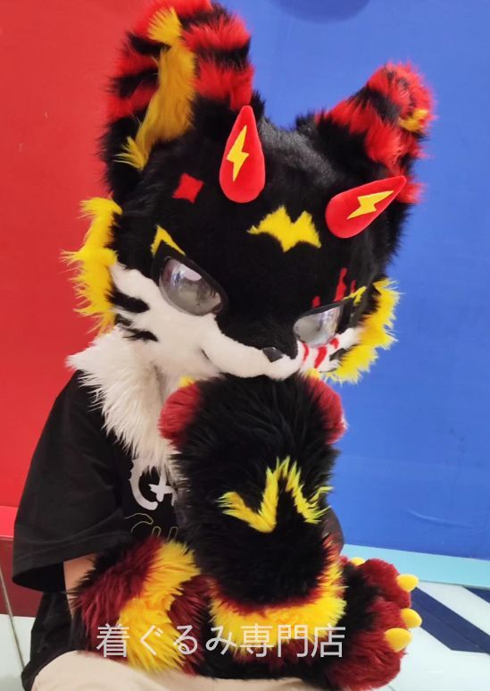 ドラゴン 着ぐるみ ケモノ体 フルスーツ セット 全頭ヘッド ファー