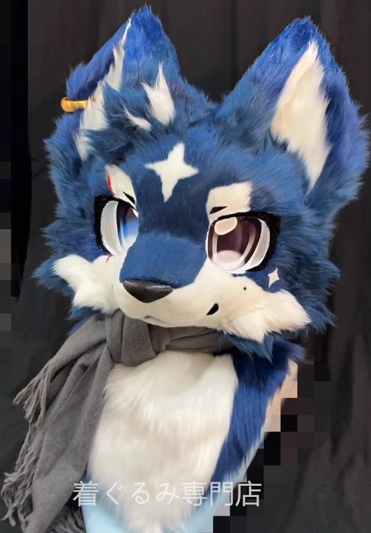 狼 着ぐるみ ケモノ体 フルスーツ セット 全頭ヘッド ファースーツ ぬいぐるみ マスク コスプレ コスチューム 一点物