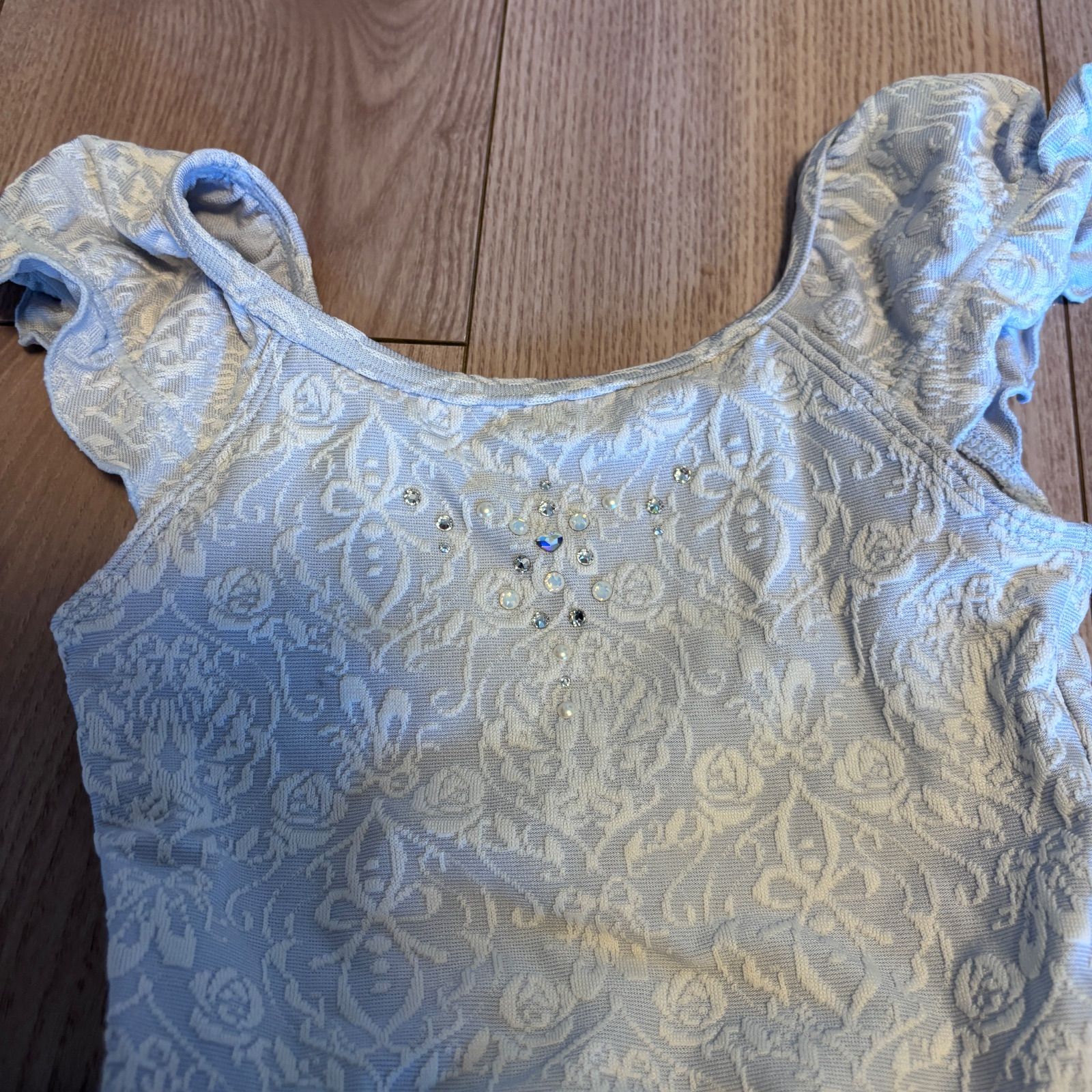 110cm スポーツ Chacott チャコット 110 水色 フリル バレエレオタード