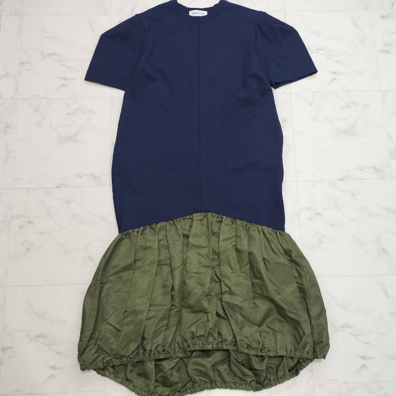 HeRIN CYE ヘリンドットサイ Volume hem ponte dress ボリュームヘムポンチドレス ネイビー カーキ ワンピース
