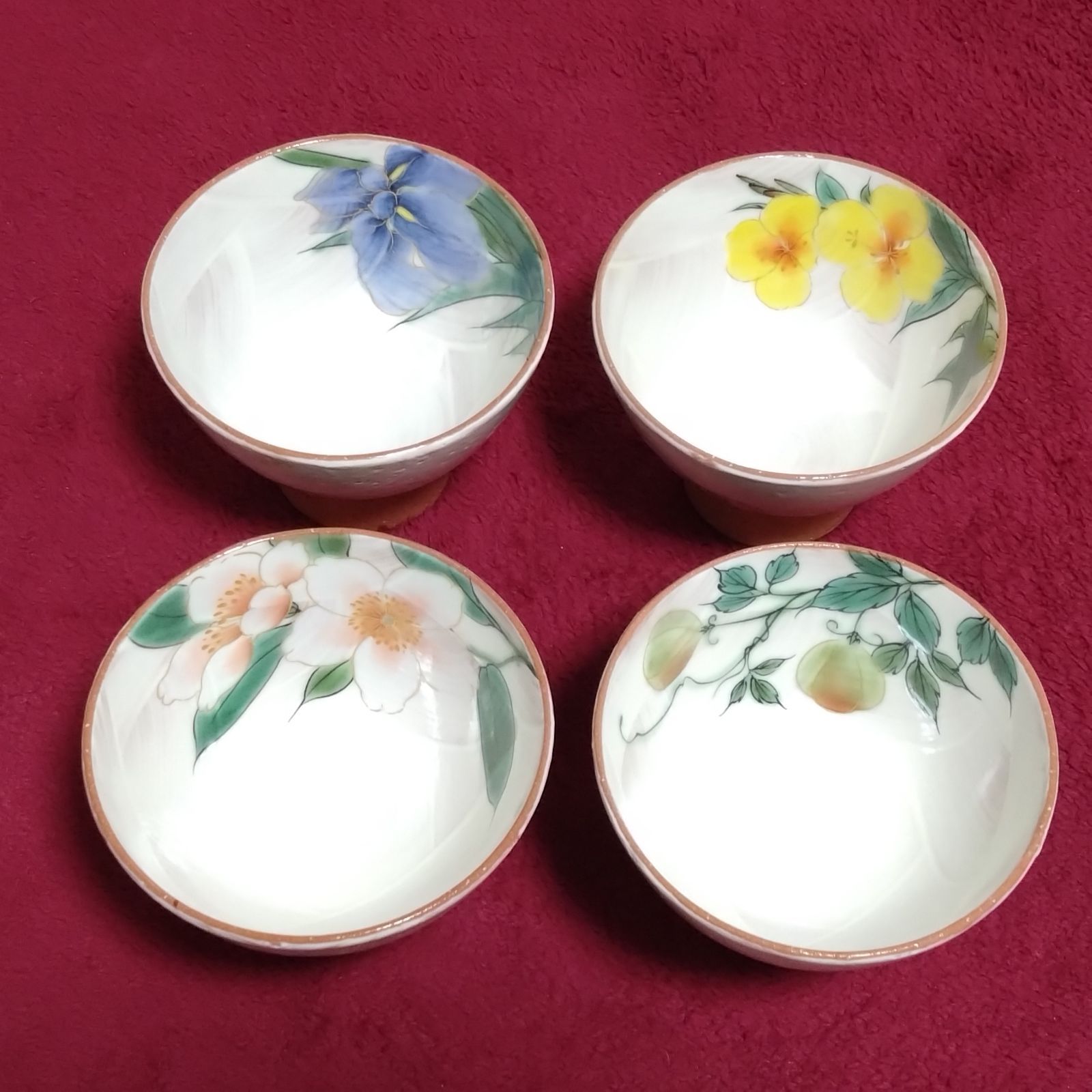 土渕陶葊 京焼 草花茶碗 高台 陶葊窯 陶あん とうあん