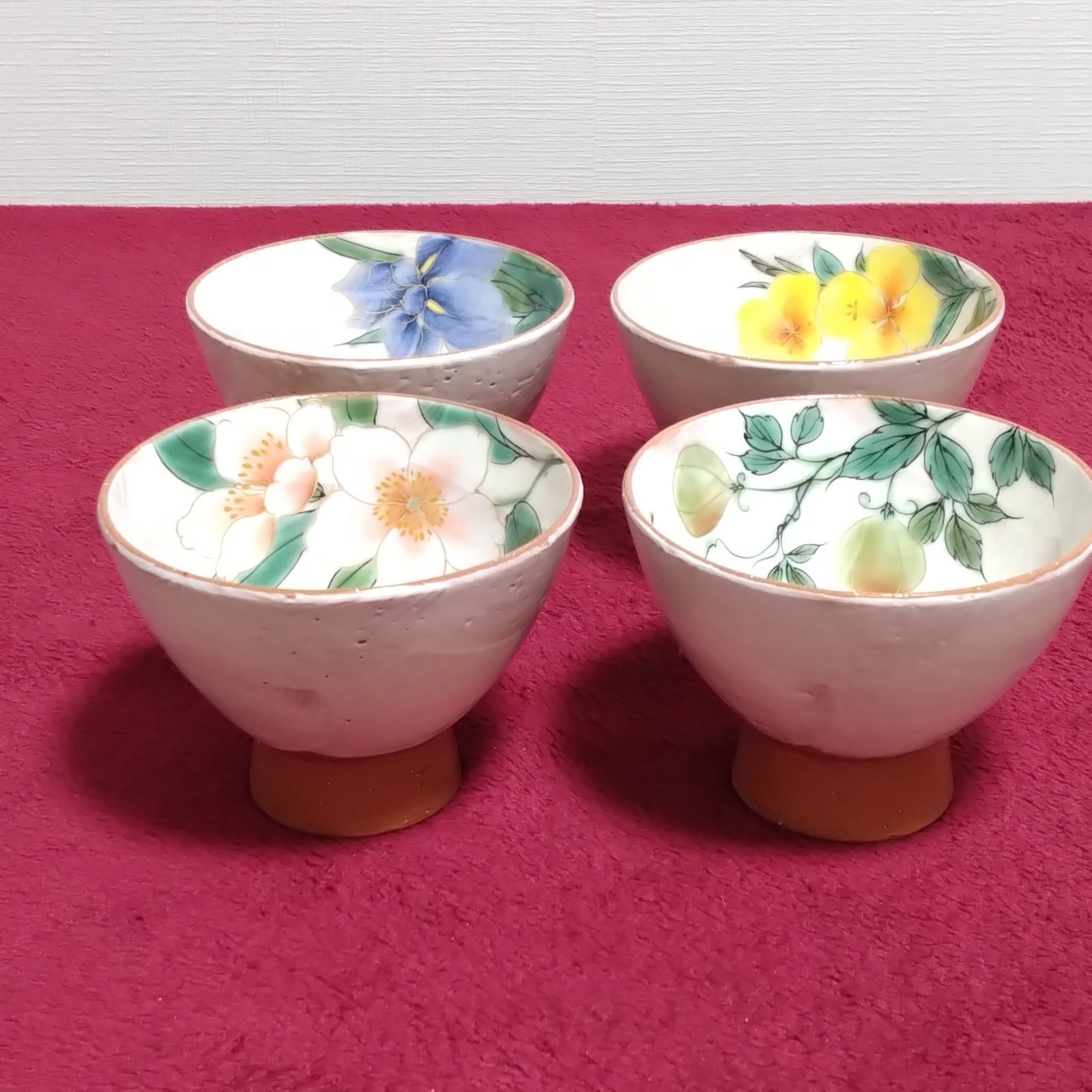 土渕陶葊 京焼 草花茶碗 高台 陶葊窯 陶あん とうあん - メルカリ