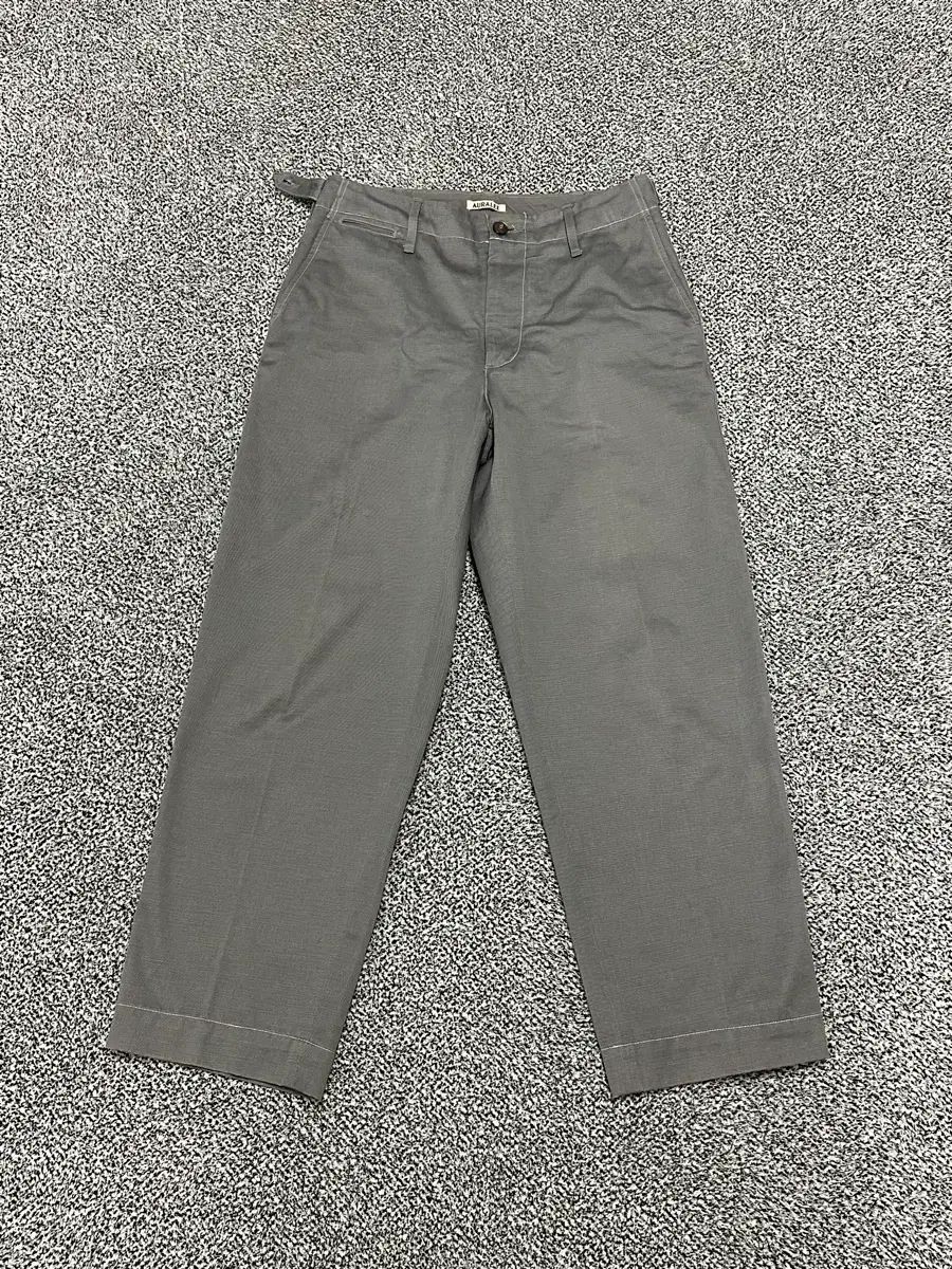 オーラリー メンズ 30 31 グレー コットン ズボン