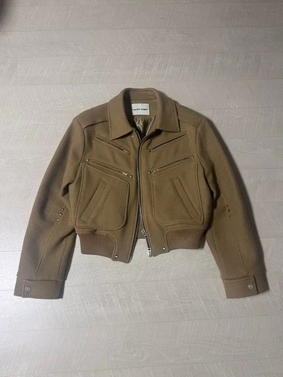 ベイコンアーカイブ デレク ウール ブルゾン ベージュ M