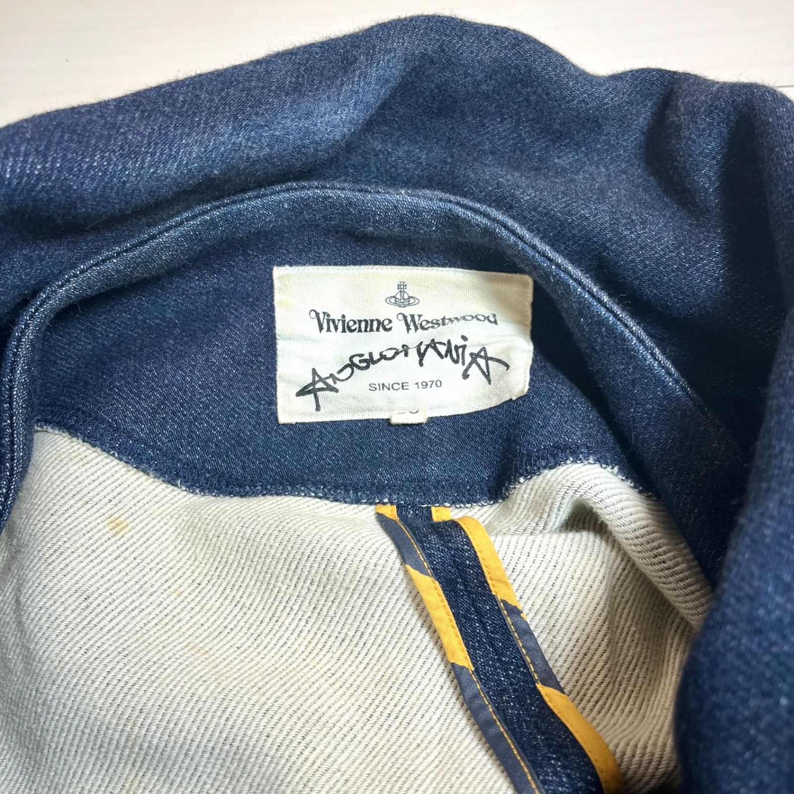 ヴィヴィアンウエストウッド ビッグフード デニム調コート 変形 ロング丈 38 ヴィヴィアンウエストウッド アングロマニア デニム調コート 変形