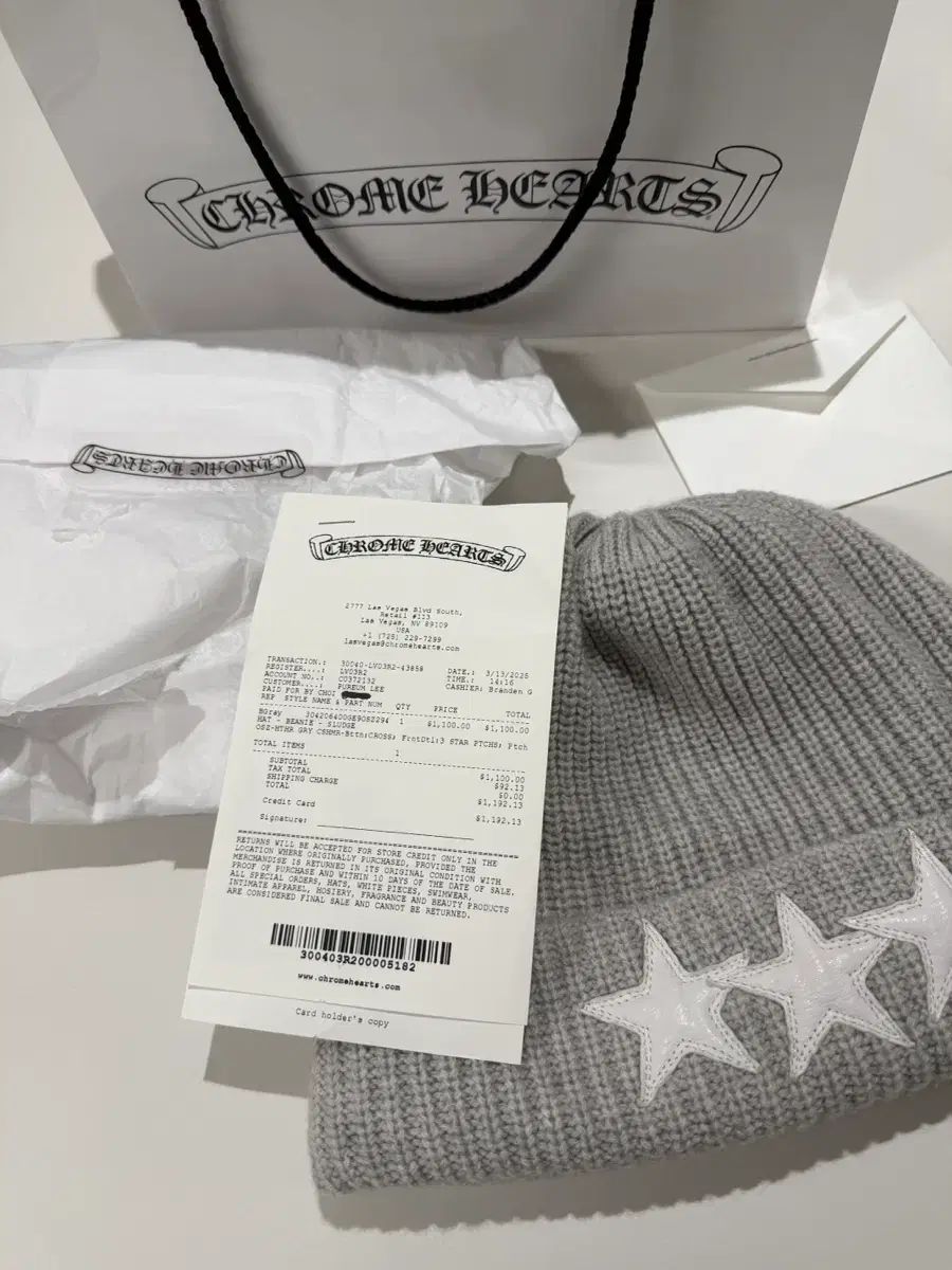 CHROME HEARTS クロムハーツ カシミア レターパッチ ビーニー