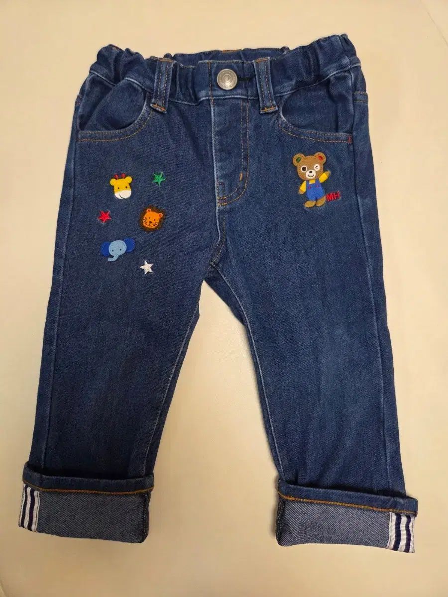 ミッキーマウス ミッキーハウス ぷちぬい プーさん 友達たち デニム 90