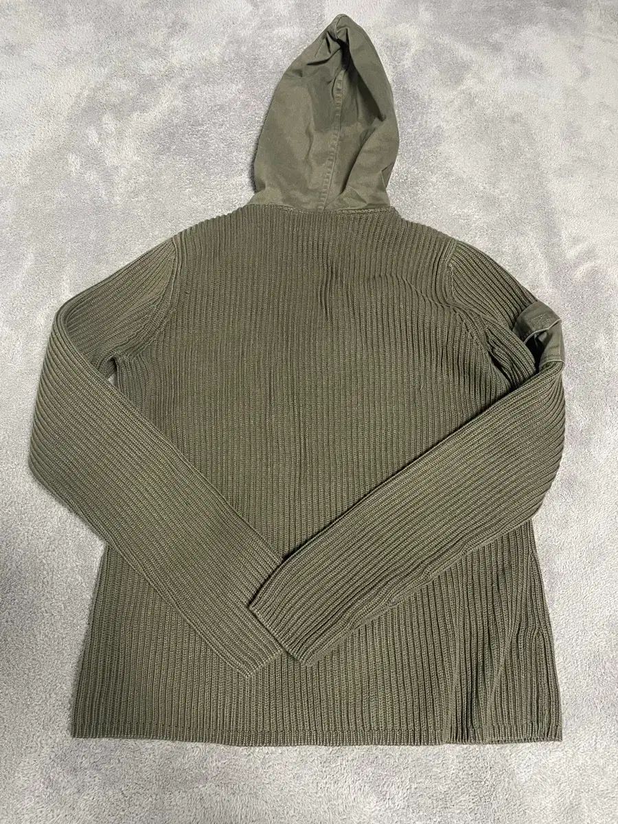 90 s ポロ ニット ミックス フードジップアップ パーカー トップス レディース