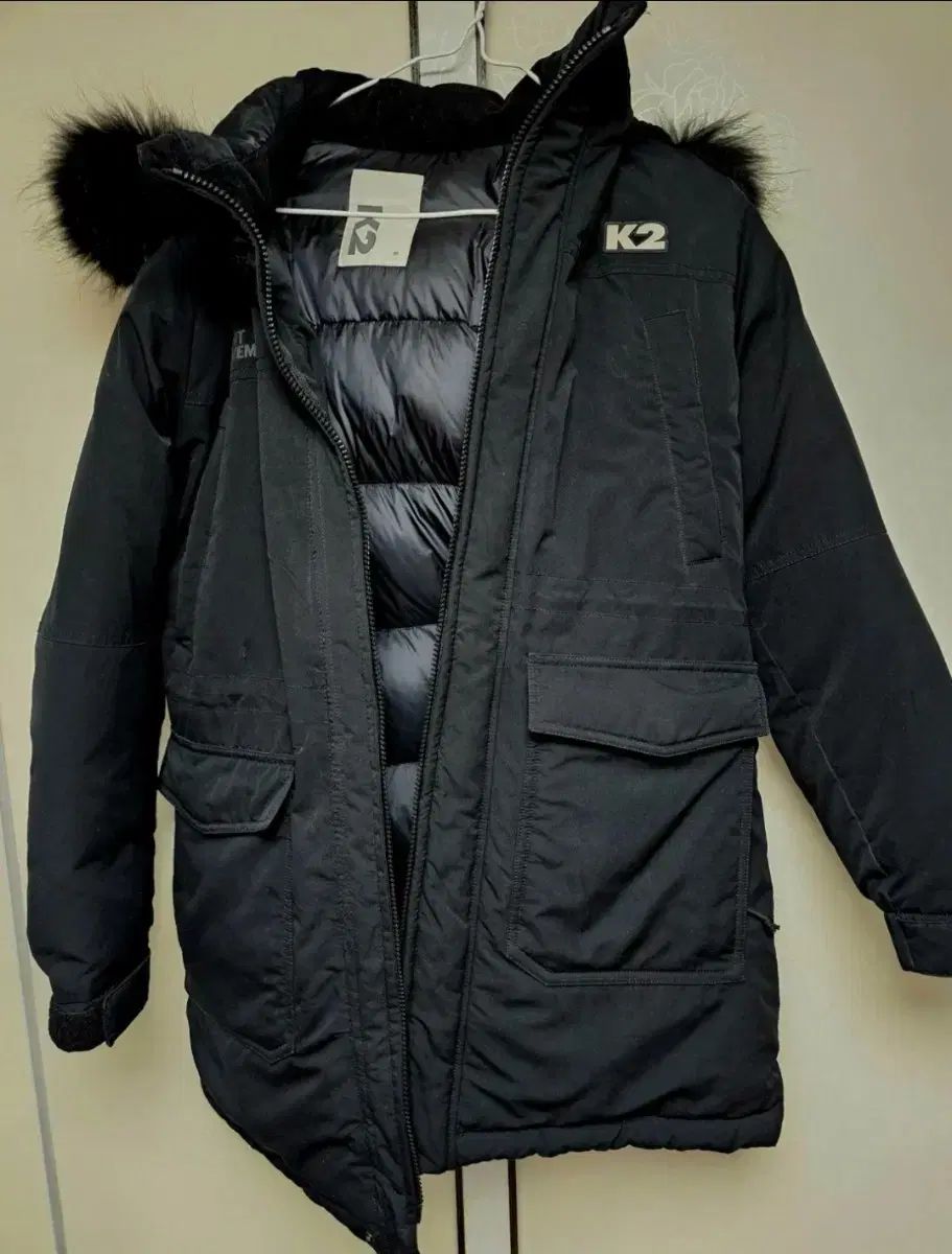 K 2 ブラック ダウン アウター フード ファー