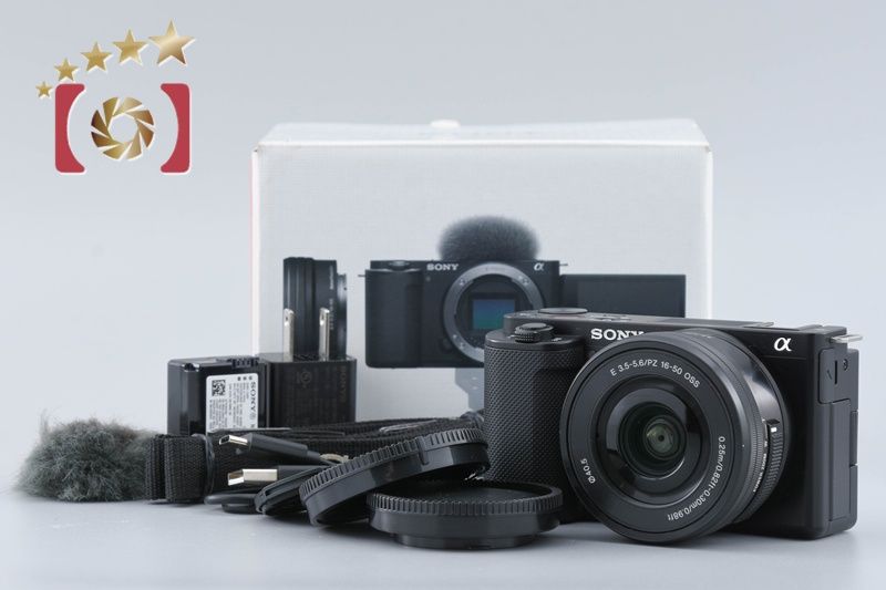 SONY ソニー α VLOGCAM ZV E 10 パワーズームレンズキット ブラック シャッター回数僅少 元 き ミラーレスカメラ