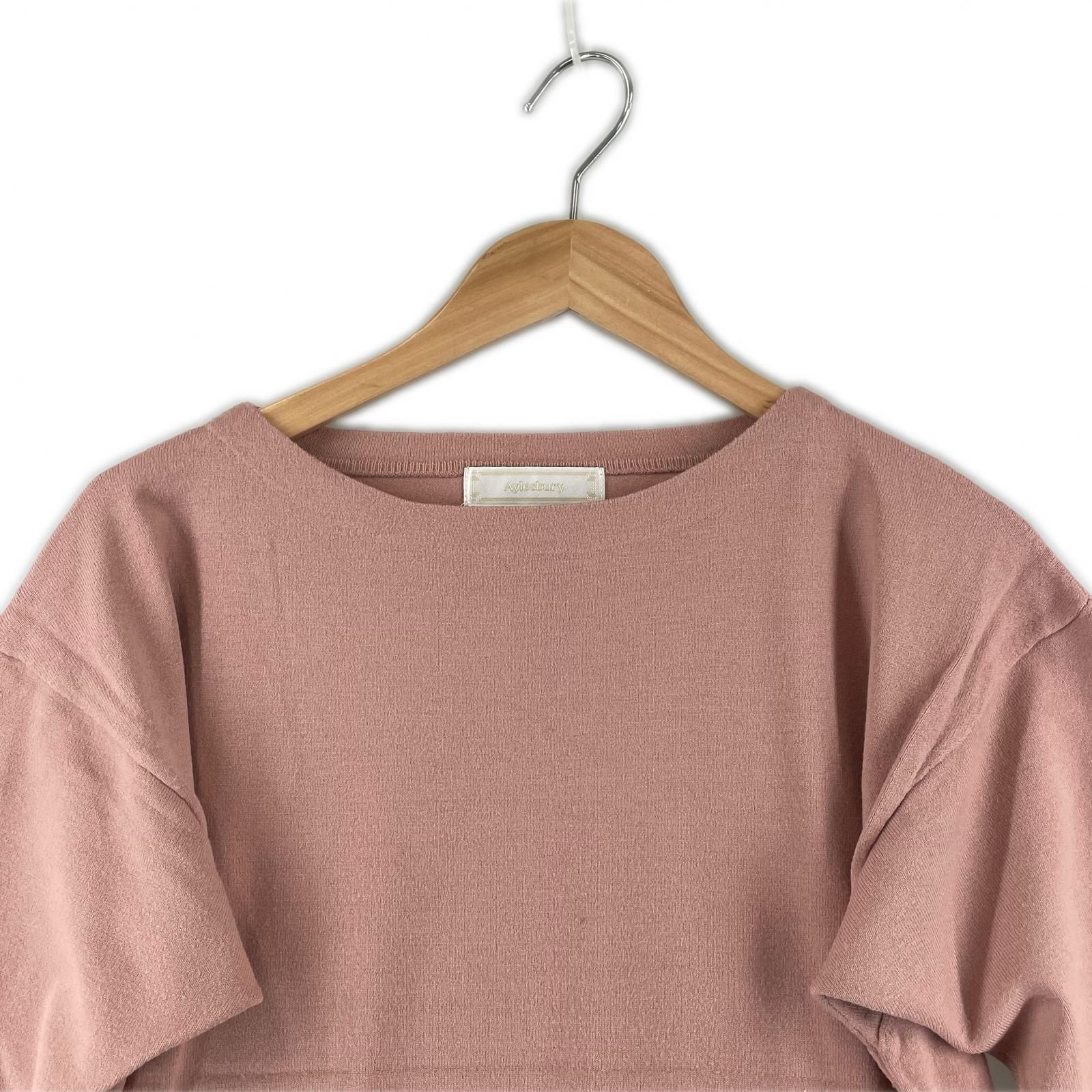 美品 Aylesbury アリスバーリー 無地 秋冬 AW 七部丈シャツ レーヨン