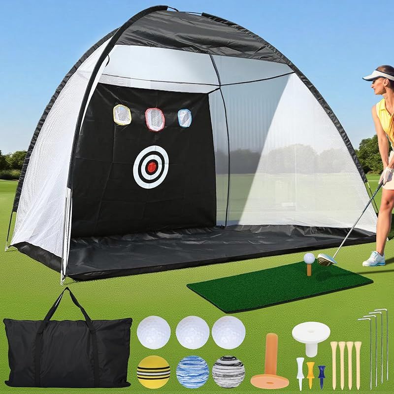 ohbien ゴルフ練習ネット 3Mx2Mx1.8M 折りたたみ式 飛散防止 ゴルフ