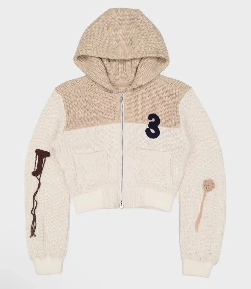 標準フーディジップアップ アイボリー