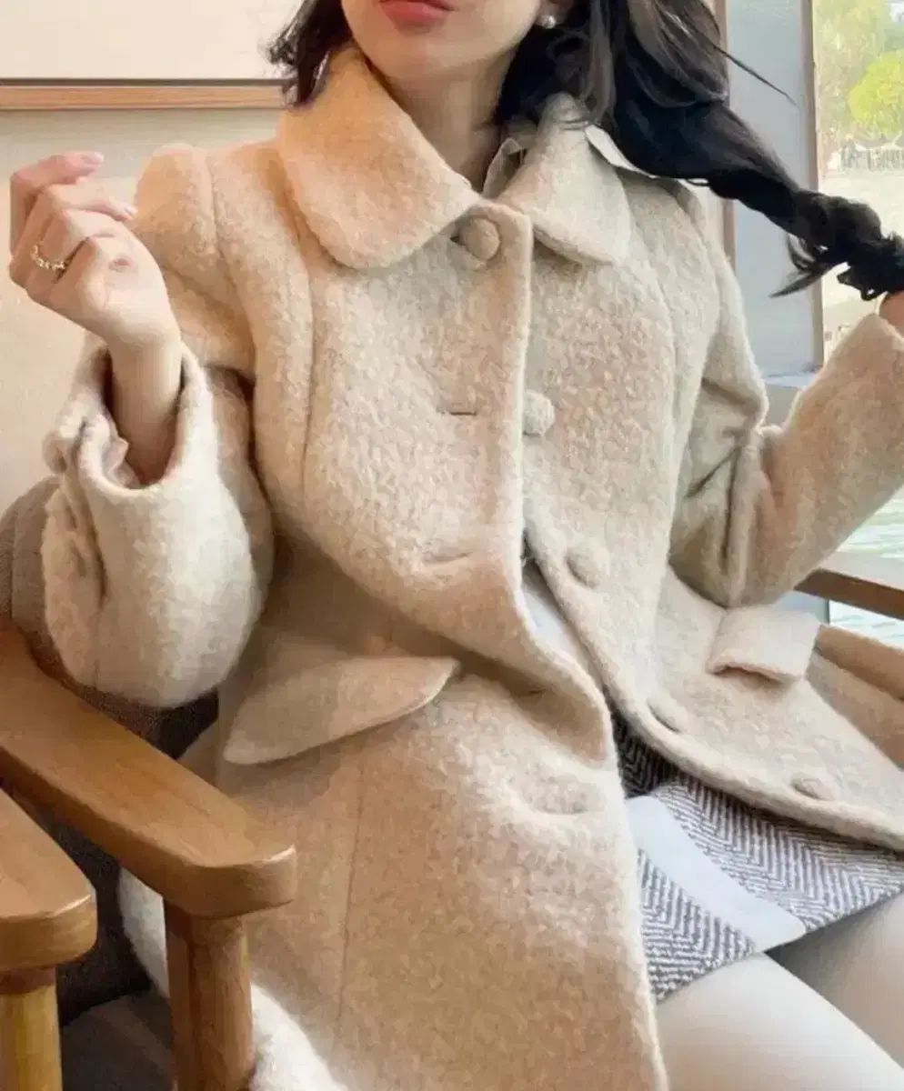 fletta アルパカ ブークレ パーカ Sサイズ