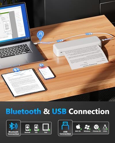  モバイルプリンター a 4 コンパクトで持ち運びに便利なポータブルプリンターです 幅広い用途に対応し 216 mm 210 110 80 53 mmのワイドなサイズに印刷できます Bluetooth接続により ビジネス 旅行 学 dc 1 e 5 d 27 その他 キッチン 食器