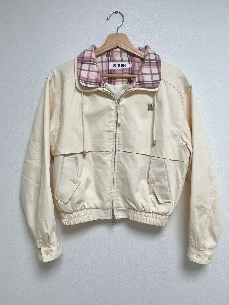 キルシー チェック ブルゾン ジャケット アイボリー