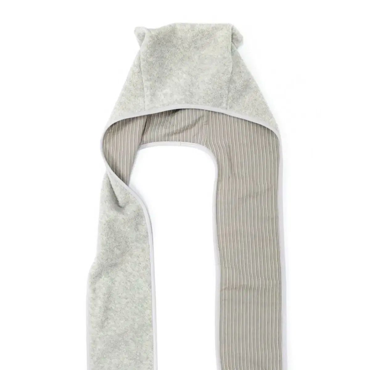 ショップフェアリー フリース フードマフラー メランジ グレー