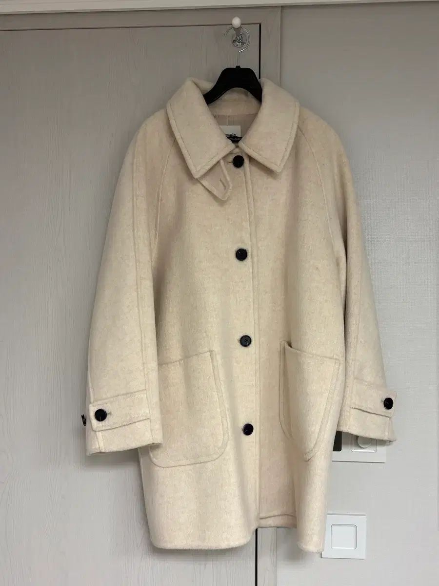 32万円 ノムニック ウール ハンドメイドコート アイボリー