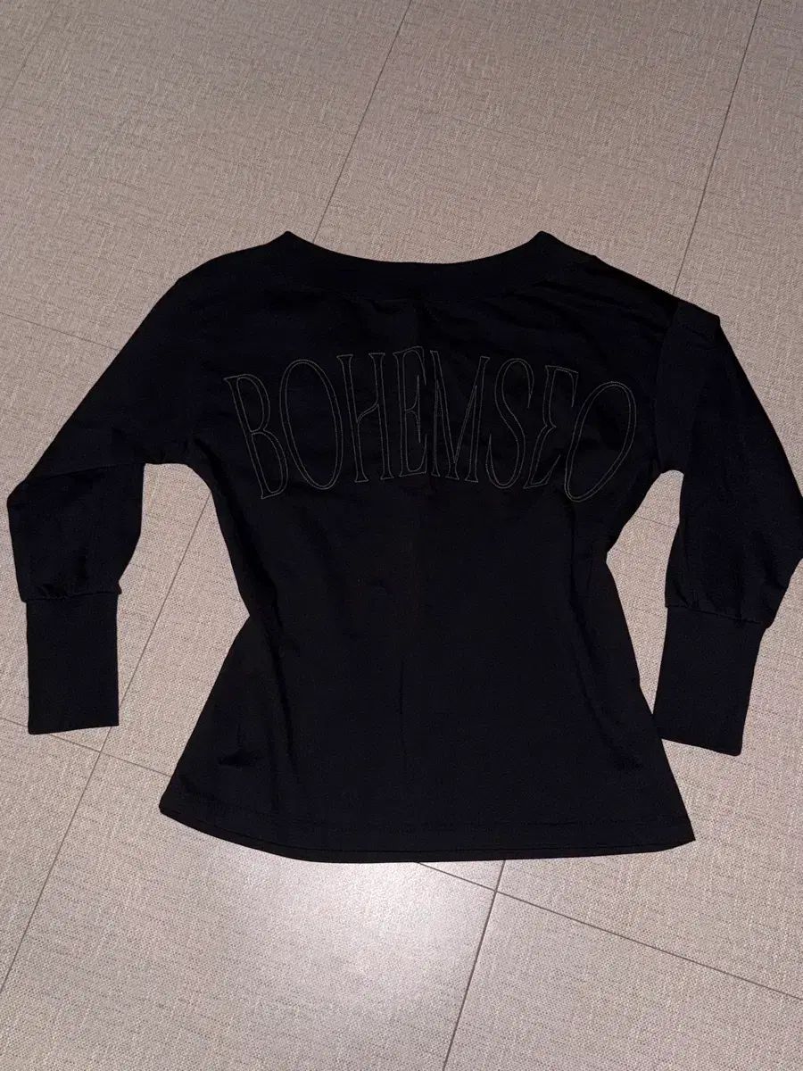 BOHEMSEO ボヘミアンソウル アシメントリー ショルダ Tシャツ ブラック