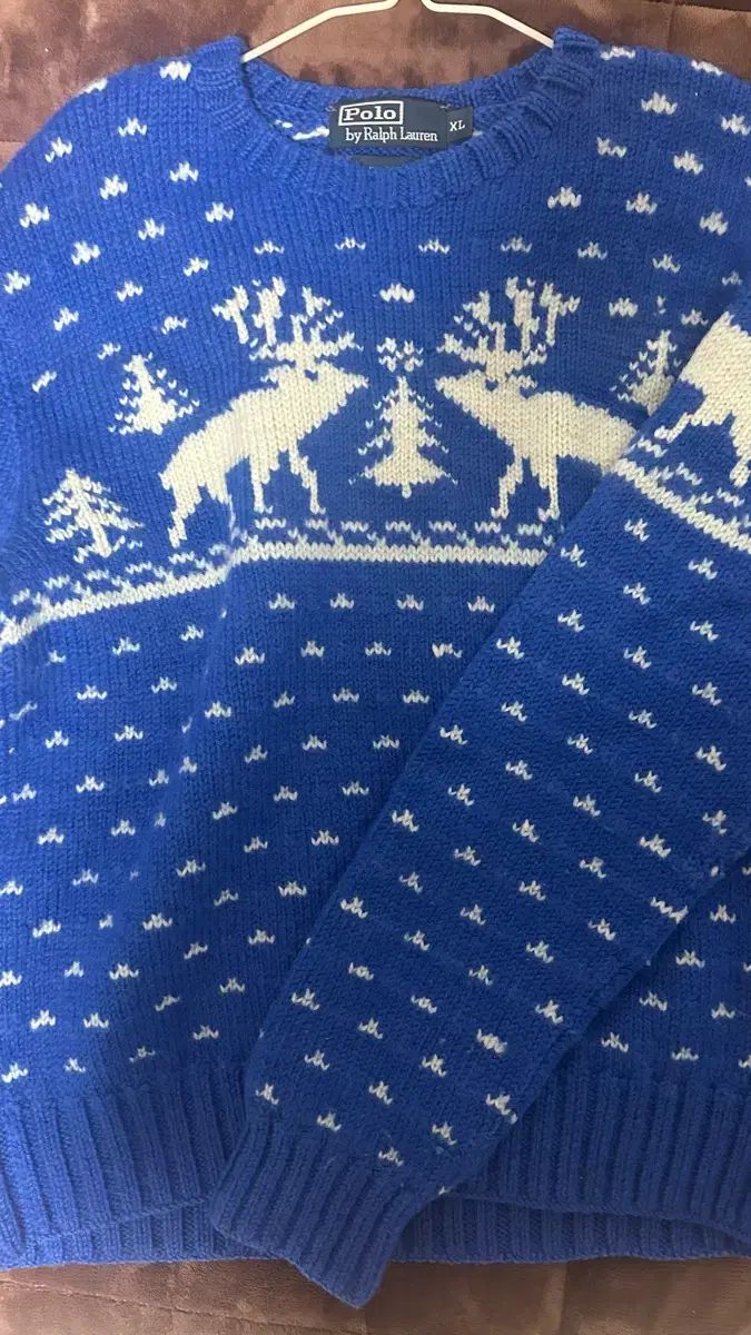 ポロ ラルフローレン ブルー ノルディック ニット