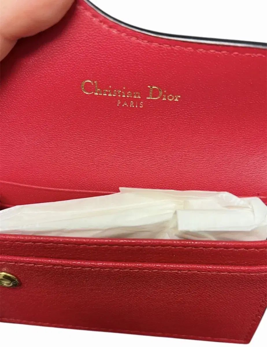 ディオール 新 サドル レッド カードウォレット