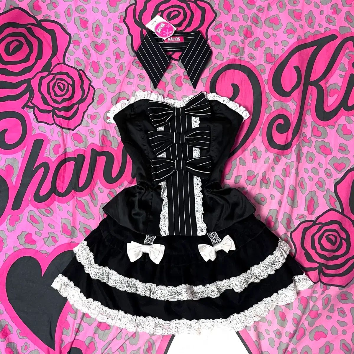 MA RSマズ メイド フリル 레이스 리본 トップ ヒメ ロマンチックギャル ピンター必須アイテム 109