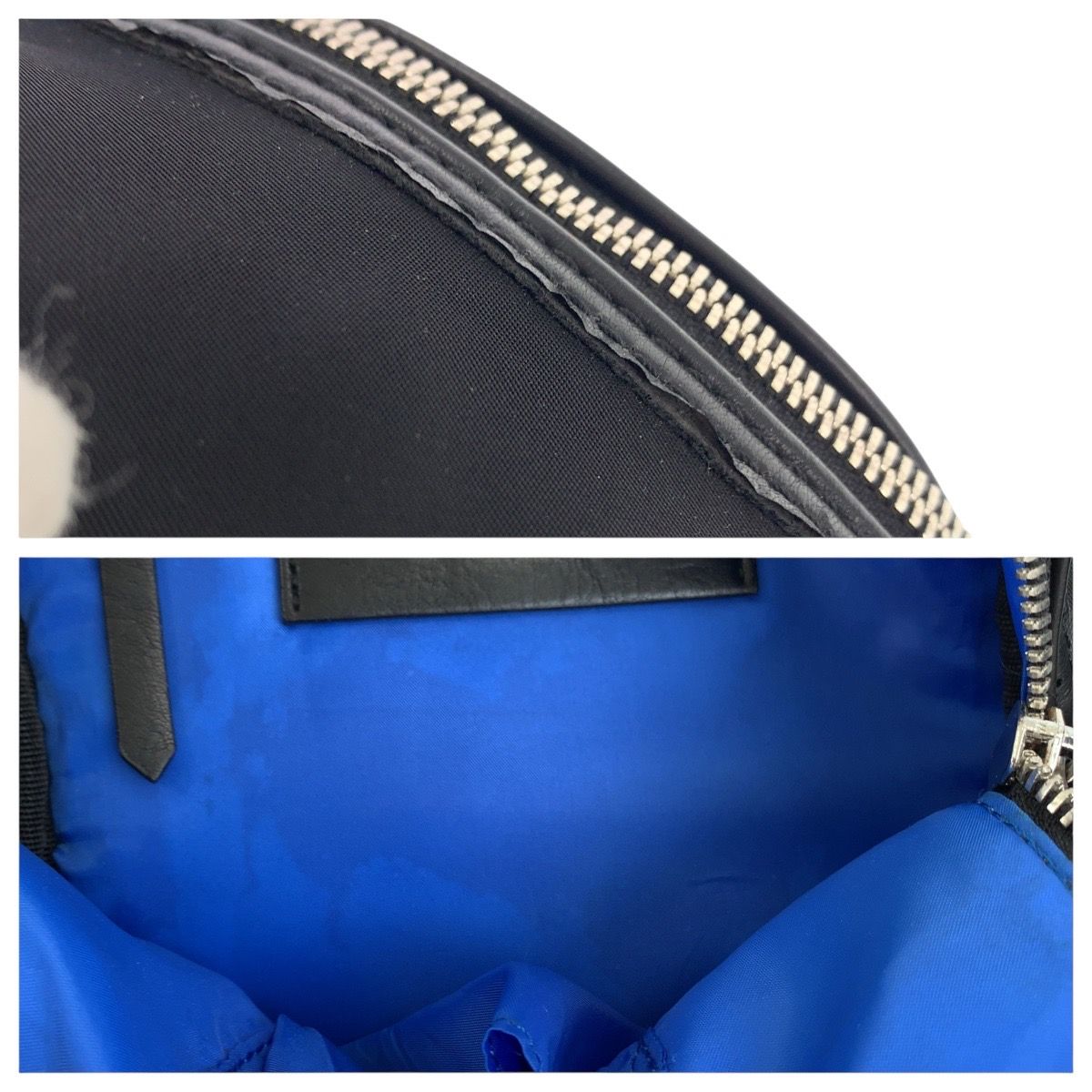 美品 DIESEL ディーゼル ブラック 黒 シルバー金具 ナイロン/レザー