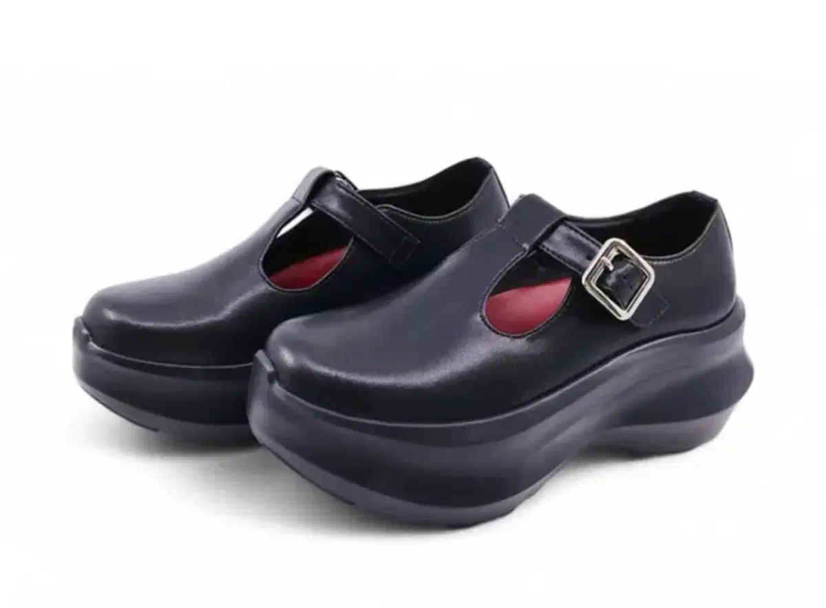 250 ヤセ カウハイド フラットフォーム T メリージェーン ブラック