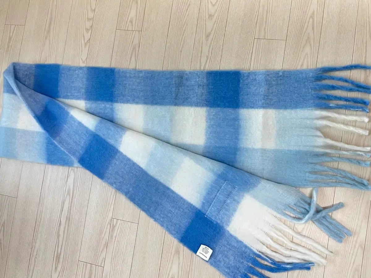  アクネストゥディオズ CHECK ブルー マフラー マフラー 小物