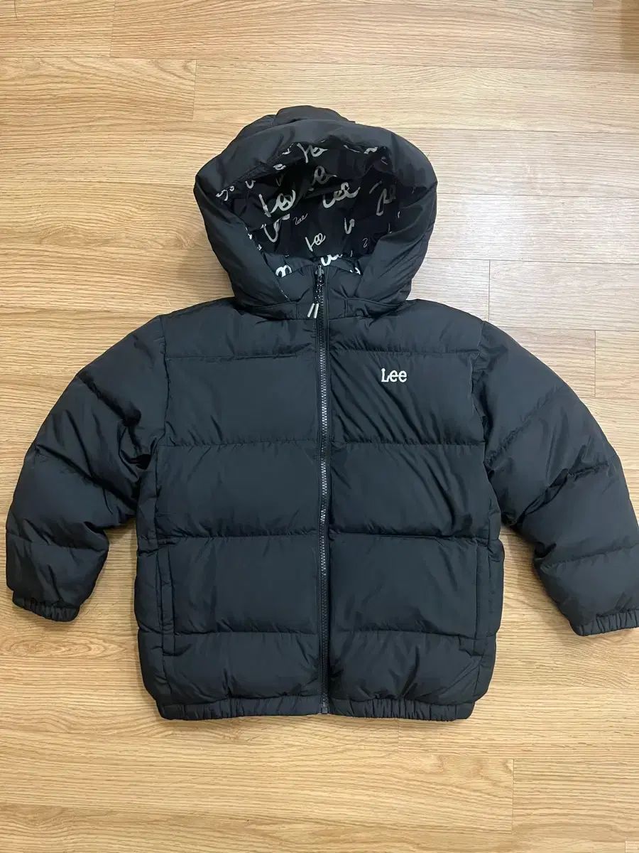 Lee キッズ ダウン TWEE ロゴ レギュラーフィット ショートパファー ダックダウン リバーシブル